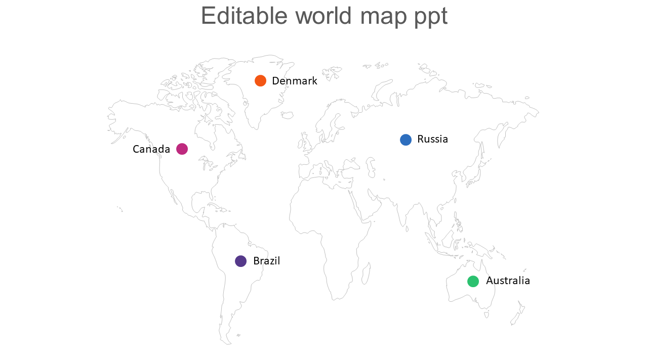 editable world map ppt
